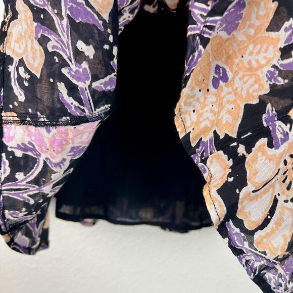 Free People NWT End of the Island Godet Miniskirt Size 4 Boho Floral Romantic - Picture 8 of 9